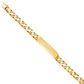 14K Yellow Gold Nugget Cuban Link Frame-ID Brace