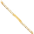 14K Yellow Gold Nugget Cuban Link Frame-ID Brace