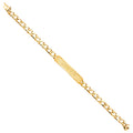 14K Yellow Gold Nugget Cuban Link Frame-ID Brace