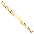 14K Yellow Gold Nugget Cuban Link ID Brace