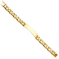 14K Yellow Gold Nugget Cuban Link ID Brace