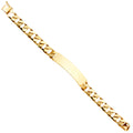 14K Yellow Gold Nugget Cuban Link ID Brace