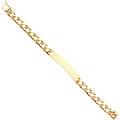 14K Yellow Gold Nugget Cuban Link ID Brace