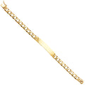 14K Yellow Gold Nugget Cuban Link ID Brace