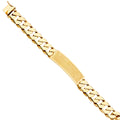 14K Yellow Gold Cuban Link Frame-ID Bracelet