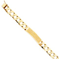 14K Yellow Gold Cuban Link Frame-ID Bracelet