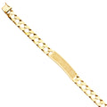14K Yellow Gold Cuban Link Frame-ID Bracelet