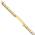 14K Yellow Gold Cuban Link Frame-ID Bracelet