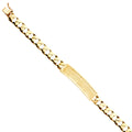 14K Yellow Gold Cuban Link Frame-ID Bracelet
