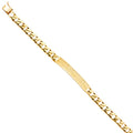 14K Yellow Gold Cuban Link Frame-ID Bracelet
