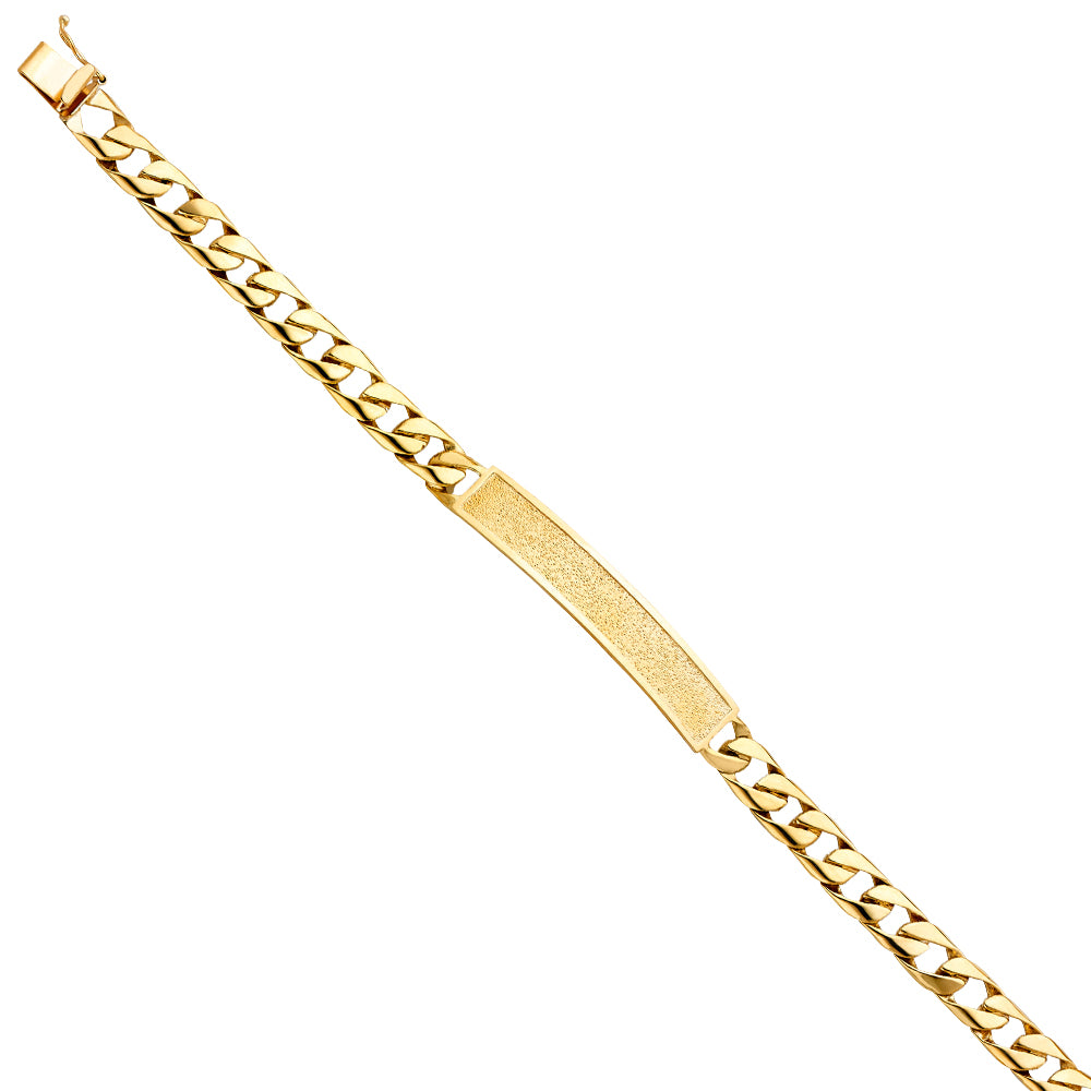 14K Yellow Gold Cuban Link Frame-ID Bracelet