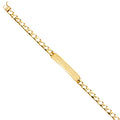 14K Yellow Gold Cuban Link Frame-ID Bracelet