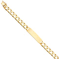 14K Yellow Gold Cuban Link ID Bracelet