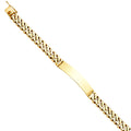 14K Yellow Gold Miami Cuban Link ID Brace