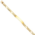 14K Yellow Gold Figaro Link ID Bracelet