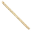 14K Yellow Gold Nugget Cuban Link Bracelet