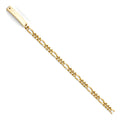 14K Yellow Gold Figaro Link Mil-Id Brace