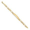 14K Yellow Gold Lit Nugget Figaro Link F-Baby ID Br