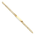 14K Yellow Gold Lit Figaro Link Baby ID Bracelet
