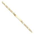 14K Yellow Gold LitCuban Link Baby ID Bracelet