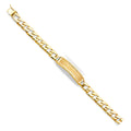 14K Yellow Gold StampCuban Link Frame-ID Brace