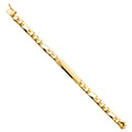 14K Yellow Gold Stamp Figaro Link Baby ID Br