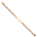 14K Yellow White Rose Gold StampCuban Link Baby ID Br