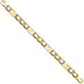 14K Two Tone Gold Men'S Bracelet