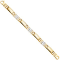 14K Two Tone Gold Men'S Bracelet