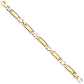 14K Two Tone Gold Men'S Bracelet