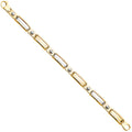 14K Two Tone Gold Men'S Bracelet