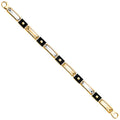14K Two Tone Gold Men'S Bracelet