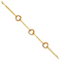 14K Yellow White Rose Gold Fancy Hollow Bracelet