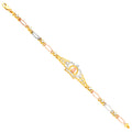 14K Yellow White Rose Gold Guadalupe Crown CZ Bracelet
