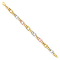 14K Yellow White Rose Goldolor Fancy Hollow Bracelet