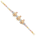 14K Yellow White Rose Goldolor Turtle Bracelet