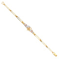 14K Yellow White Rose Goldolor Dolphine Bracelet