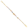 14K Yellow White Rose Goldolor Lucky Bracelet
