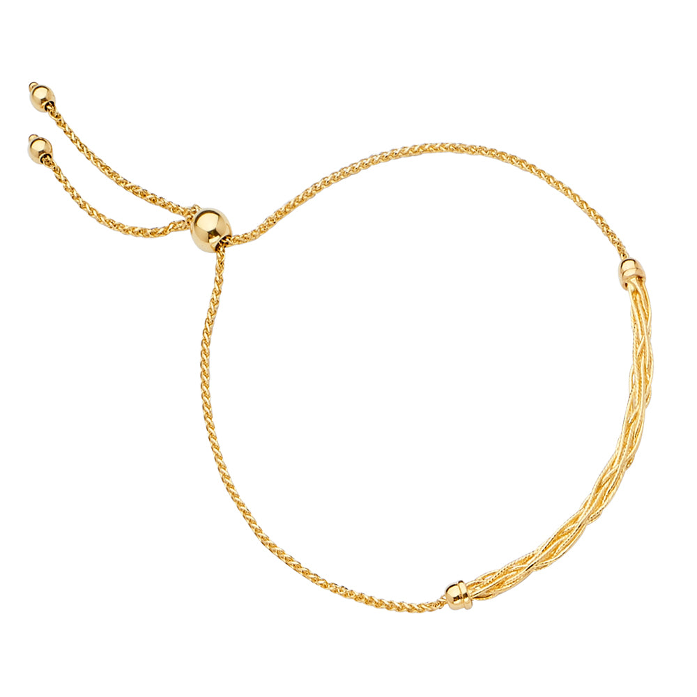 14K Yellow Gold Friendship Bracelet