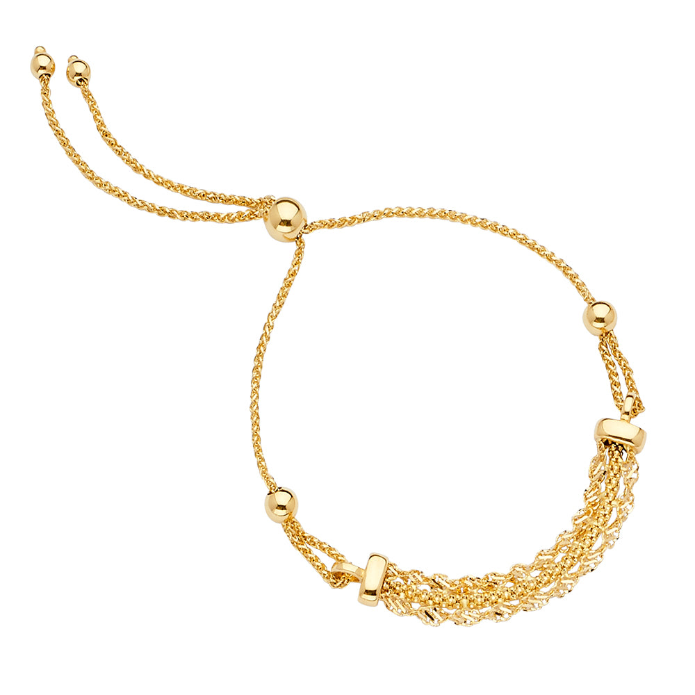 14K Yellow Gold Friendship Bracelet