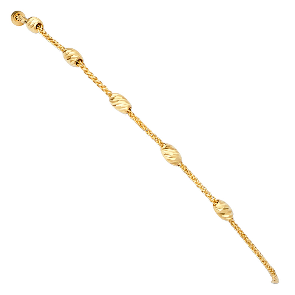 14K Yellow Gold Friendship Bracelet