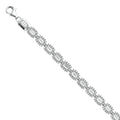 14K White Gold Swarovski CZ Bracelet