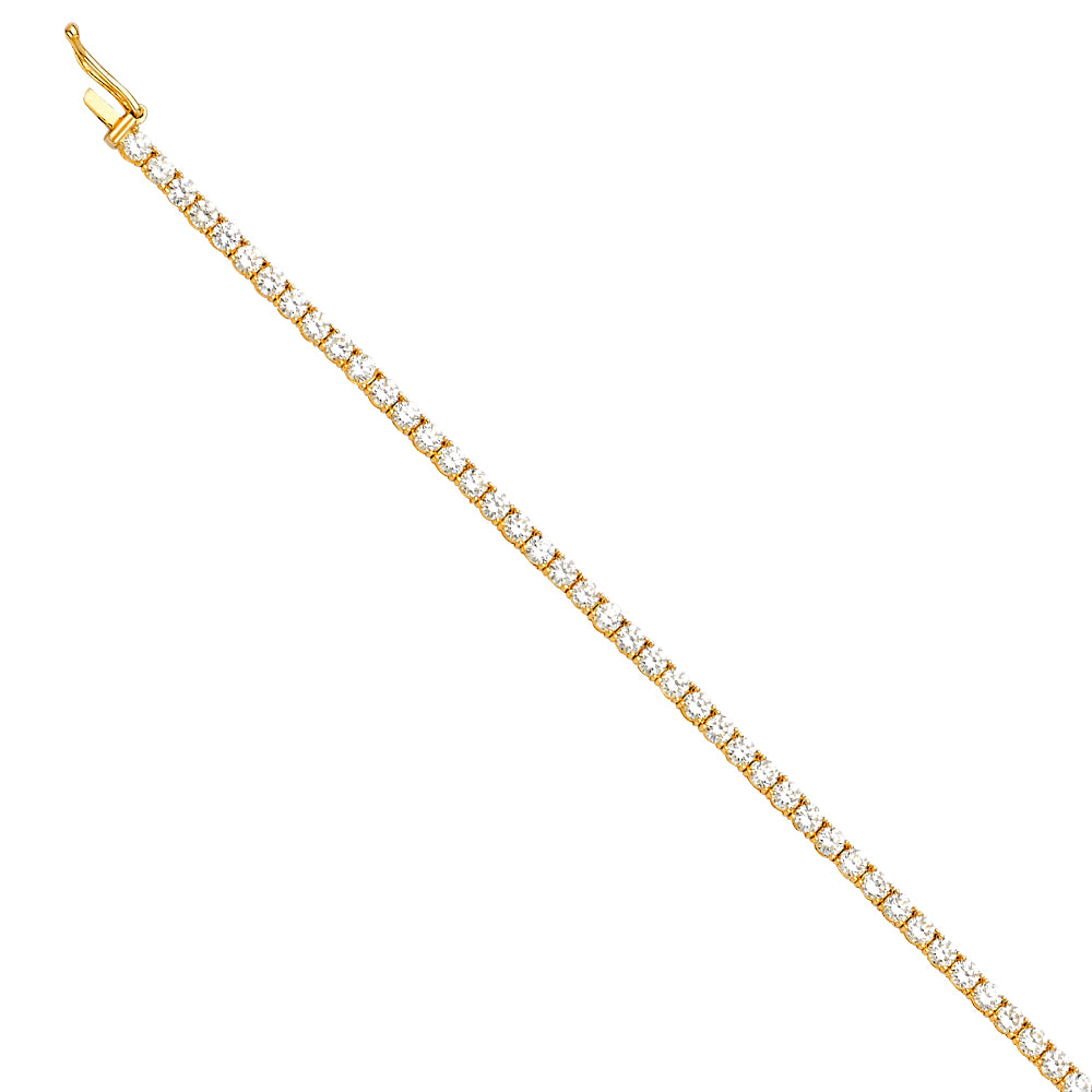 14K Yellow Gold Tennis Bracelet (2.75 mm)
