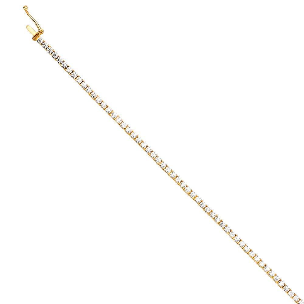 14K Yellow Gold Tennis Bracelet (1.75 mm)