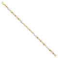 14K Two Tone Gold CZ Infiniti Bracelet