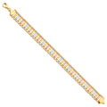 14K Yellow White Rose Goldolor Fancy Bracelet