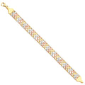 14K Yellow White Rose Goldolor Fancy Bracelet