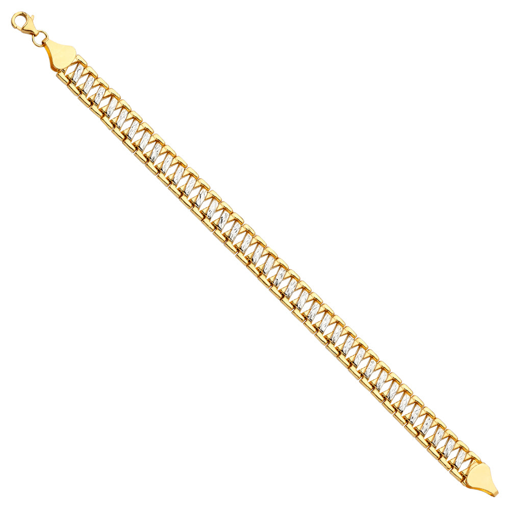 14K Two Tone Goldone Fancy Bracelet