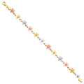 14K Yellow White Rose Goldolor Fancy Bracelet