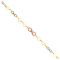 14K Yellow White Rose Goldolor Fancy Bracelet